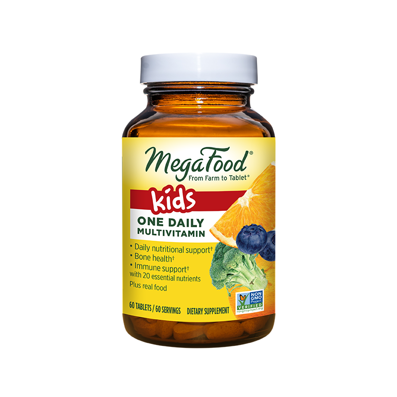 MegaFood青少年儿童复合维生素abcd多种矿物质综合营养补充60片