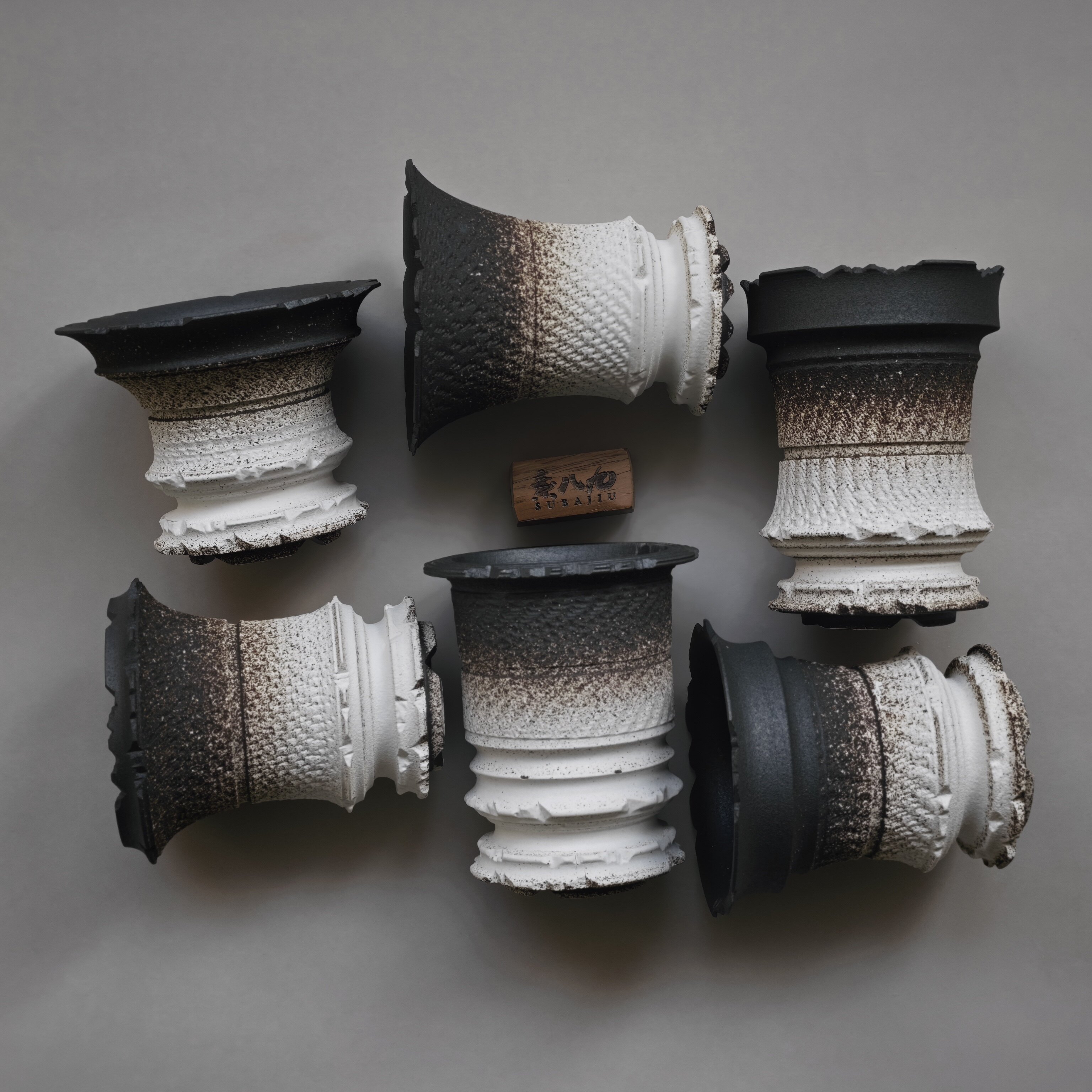 素八九日式手工黑白龟甲龙舌兰象芽块根种植阳台简约陶瓷花盆家用,鲜花速递/花卉仿真/绿植园艺,花盆,淘宝优惠券,粉丝福利购,淘宝优惠卷