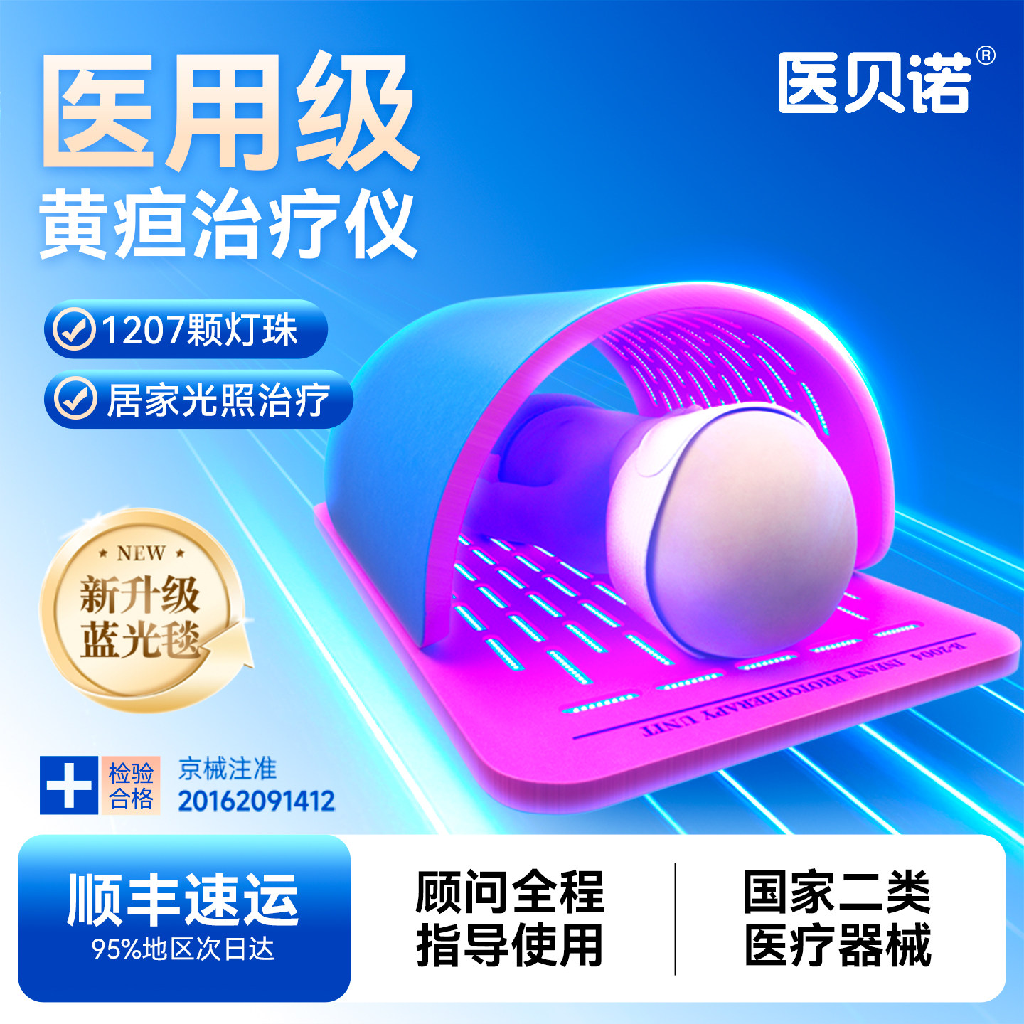 医用级蓝光毯1207灯珠迅速退黄疸图片