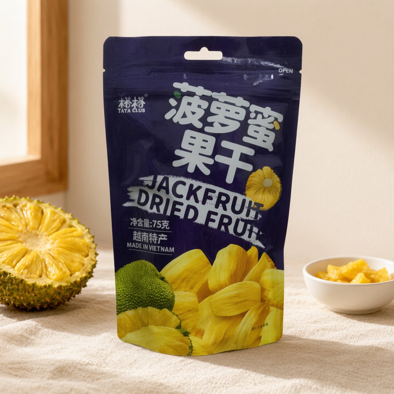 越南进口菠萝蜜果干75g【日期至2027.3.1】