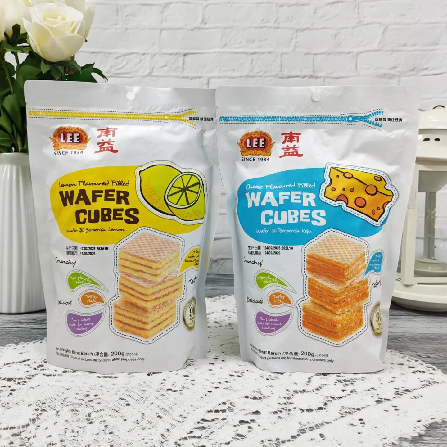 【限用日期2026.2.24】马来西亚进口 奶酪味/柠檬味夹心威化饼干