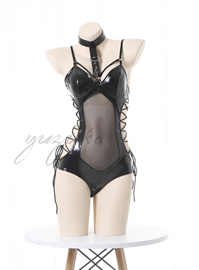 【柚月】情调内衣女王漆皮捆绑性感紧身制服角色扮演女cosplay