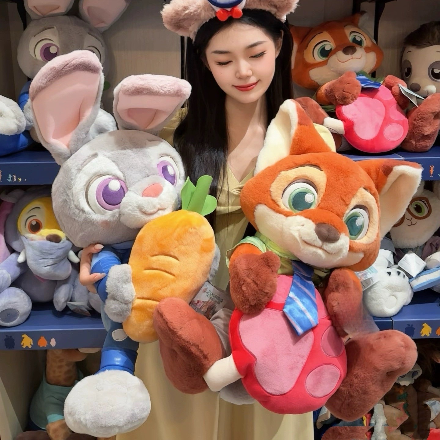 疯狂动物城狐尼克玩偶朱迪兔子警官公仔毛绒玩具婚礼压床布娃娃女