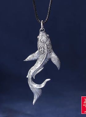 古法纯银中式复古吊坠