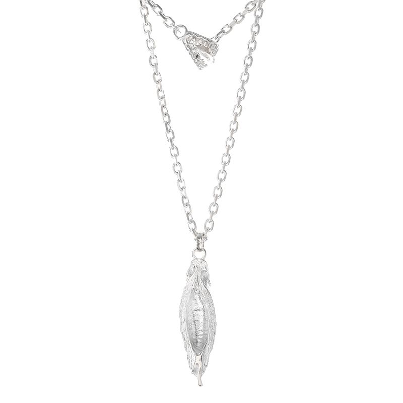 925纯银槟榔吊坠男款复古朋克霸气嘻哈ins小众设计项链百搭潮男