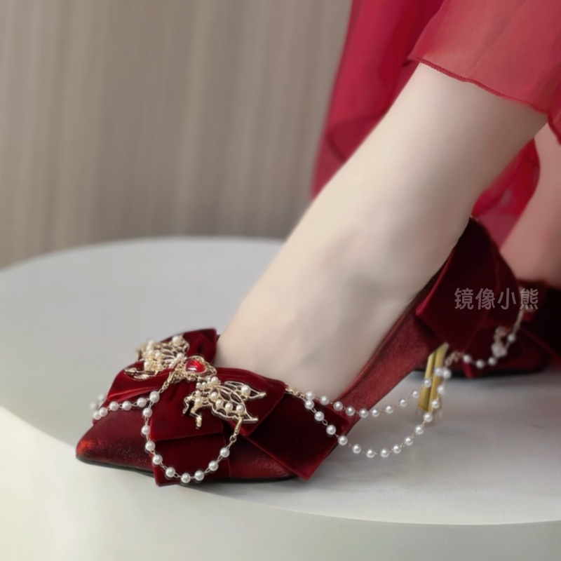 重工华丽Lolita花嫁高跟鞋