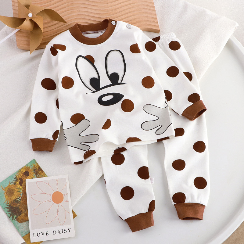 品牌儿童纯棉秋衣秋裤套装a类100棉男童女孩中大童家居服打底内衣