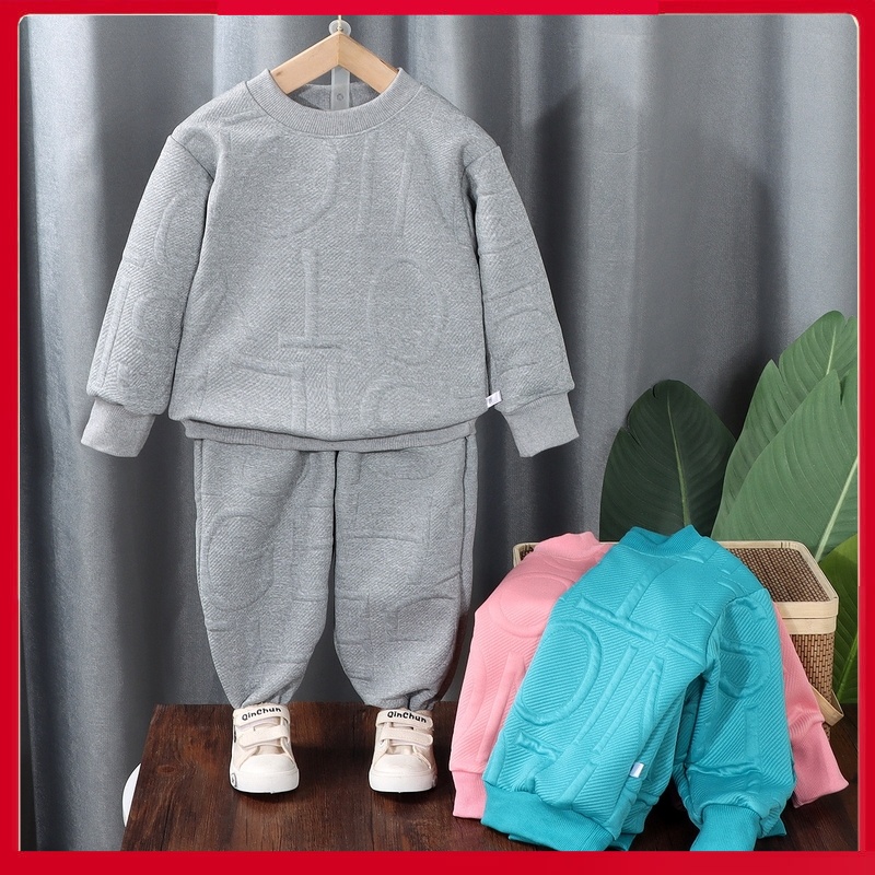 品牌清仓男童套装2024新款秋装洋气中大儿童网红卫衣卫裤韩版春秋