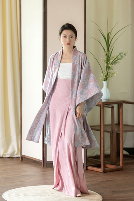 萃CUI「繁花」宋制汉服元素长干寺褙子飞机袖两片裙新中式国风