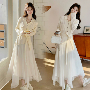 7379网纱拼接衬衫 卫衣裙P170控278 式