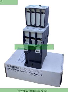 3RT1025-1BB44 电源接触器 +3RH1921-1HA22 17A 7.5kW 400V 24VDC