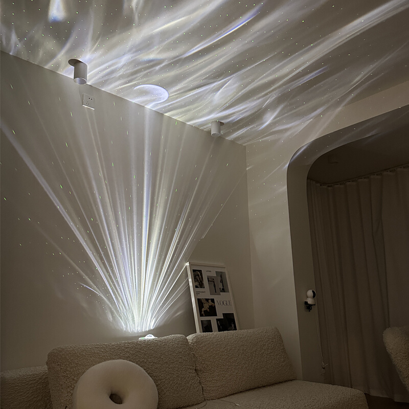 北极光星空投影小夜灯睡眠卧室月亮氛围投影仪浪漫满天星创意礼物