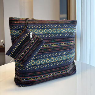 厂家民族风女士单肩包女包送小钱包补习袋休闲女子母包潮流帆布包