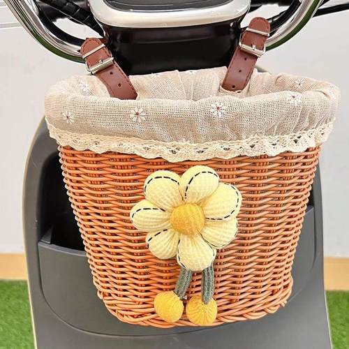 电动车车筐前置电动摩托车后尾挂篮放书包后篮加大车篓包车菜篮子