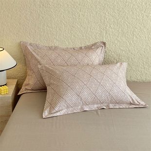 家用 简约纯棉枕套全棉加厚磨毛单人枕芯套48cmx74cm枕头套一对装