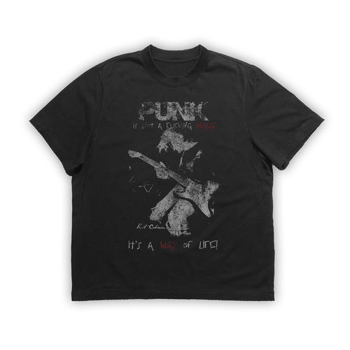 NO1SE乐队系列【punk乐队】摇滚吉他手正肩短宽街头印花短袖T恤