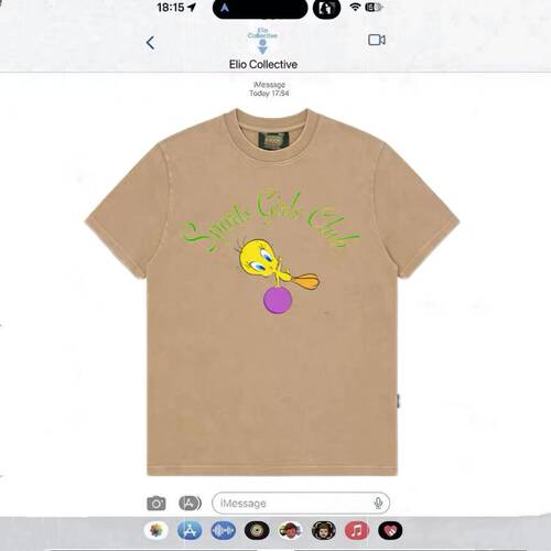 MMBBT卡通小黄鸭印花短袖t恤女夏季新款水洗做旧正肩圆领短款上衣