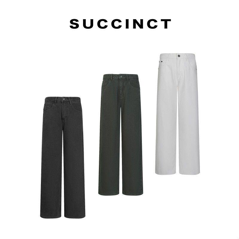 Succinct“橁”360g啊苏特染纯棉小脚口牛仔裤显瘦秋冬运动长裤