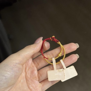 999足金福禄葫芦3D手链女黄金红绳手绳 送宝宝儿童婴儿周岁礼物