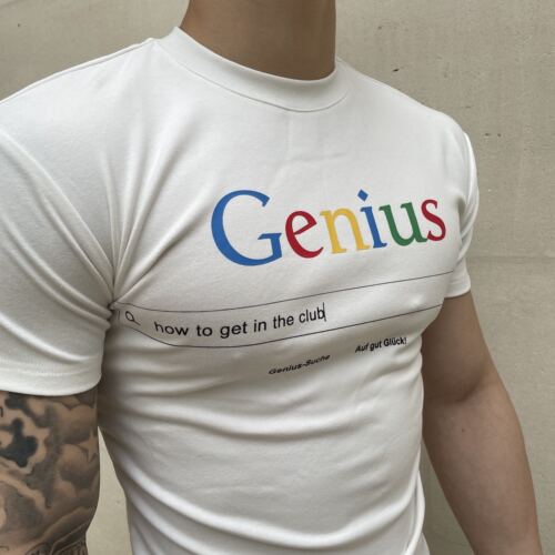 GENIUSCLUB彩色字母印花短袖T恤美式修身上衣