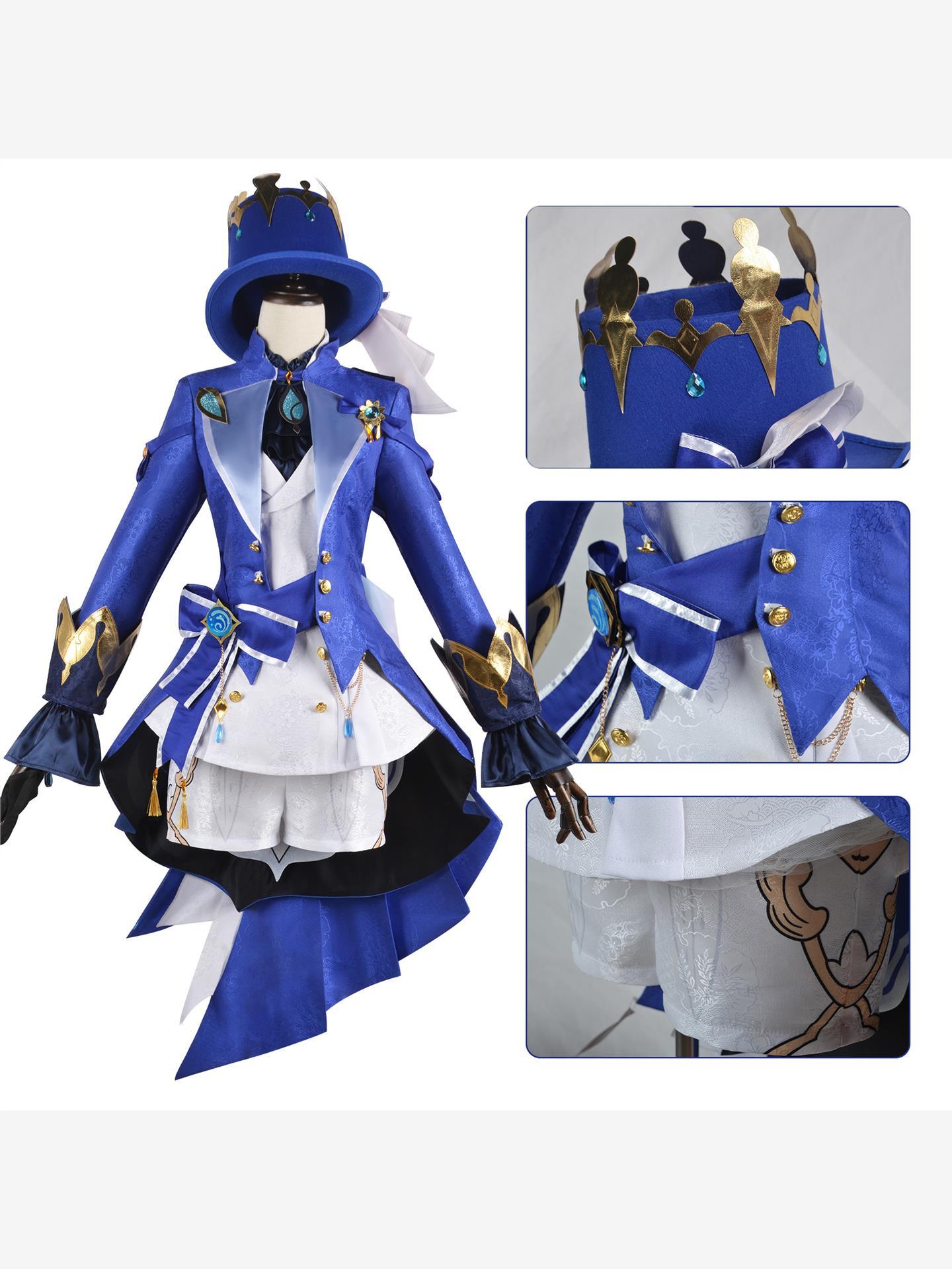 原s服枫丹水神芙卡洛斯黑芙宁娜cosplay游戏动漫服装芙宁娜cos服s