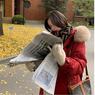 胡楚靓网红爆款羽绒服女装 中长款ins冬季新款过膝小个子棉服外套