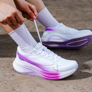 特步2000公里三代plus跑步鞋女鞋网面运动鞋冬季新款透气舒适跑鞋