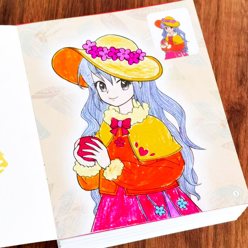 公主涂色书幼儿园画画本儿童图画绘画册小学生女孩子涂鸦填色绘本