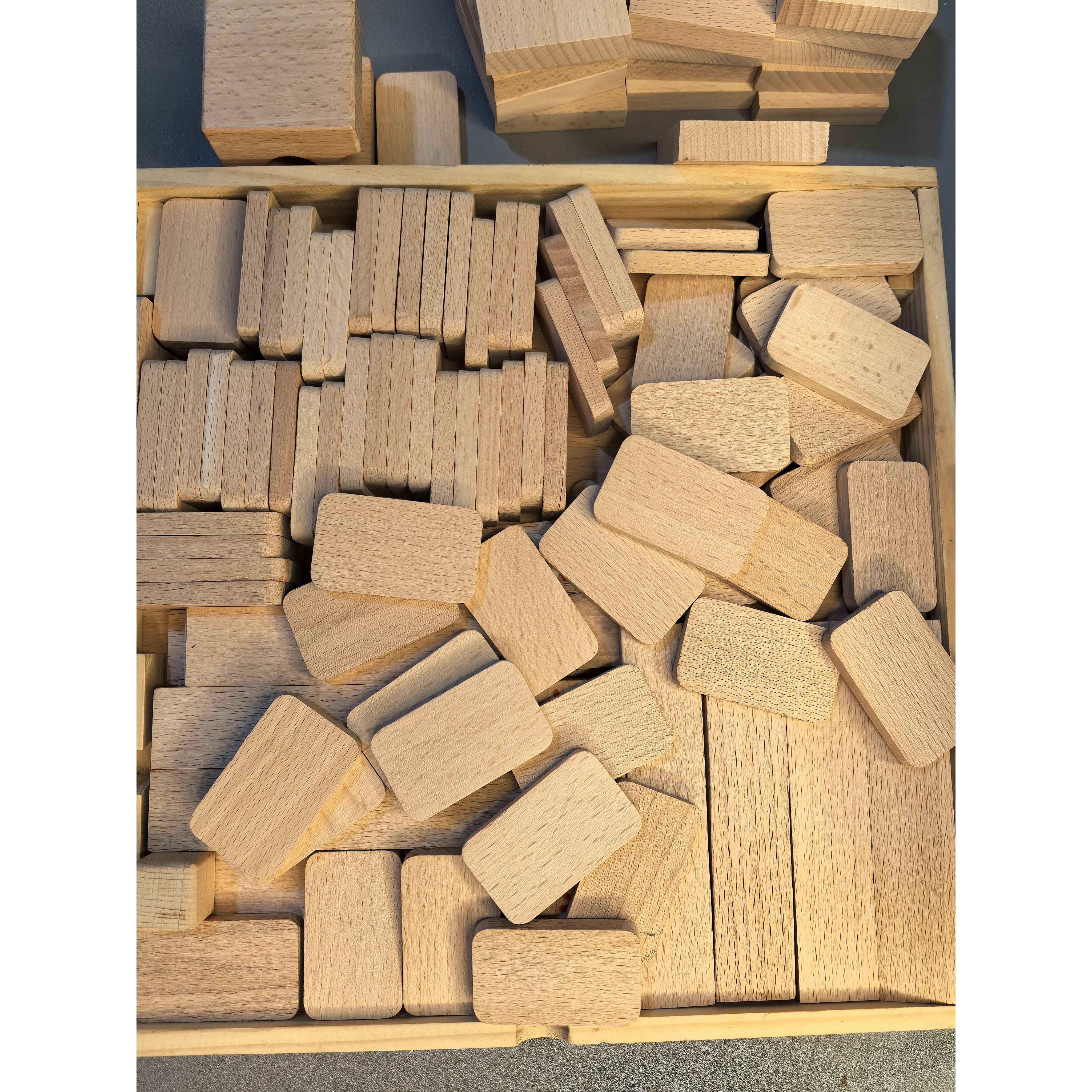 榉木加厚倒角多米诺骨牌DIY手工模型材料小木方木线条块实木抛光
