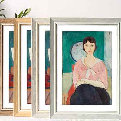 简约素描相框挂墙装裱四4K开8k八12寸16外框a4纸展示框木质画框A3