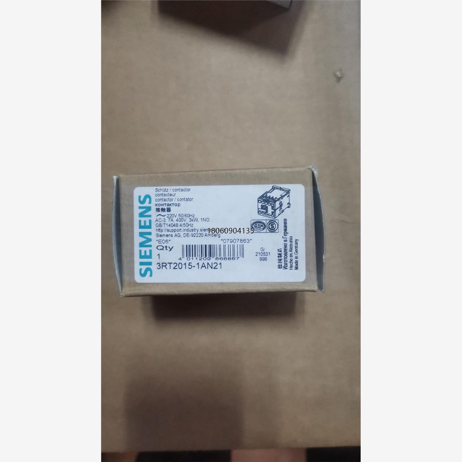 3RT2015-1AN21 全新原装正品