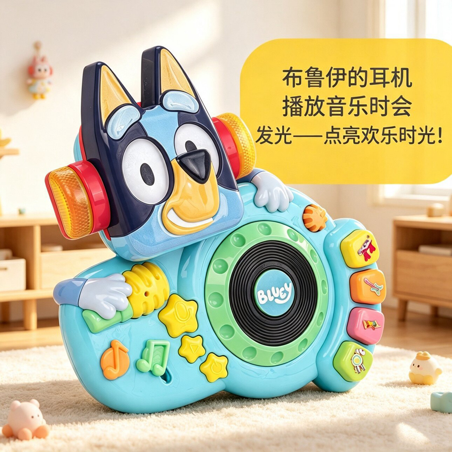 布鲁伊DJ机儿童音乐玩具带录音