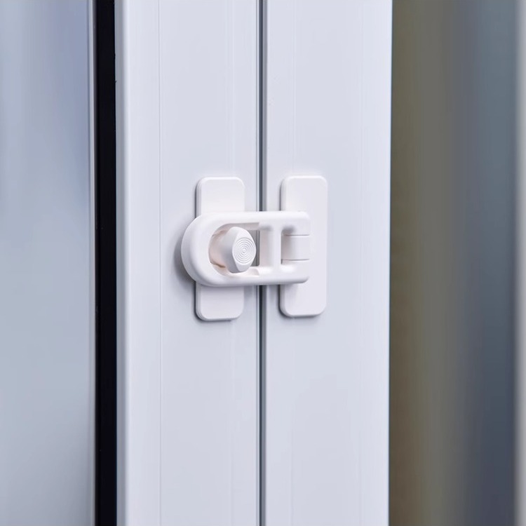 移门推拉门锁扣简易免打孔儿童安全锁卡扣抽屉柜门纱窗户固定搭扣