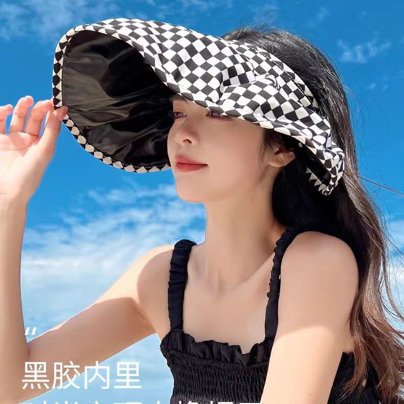 防晒帽遮阳帽子太阳帽女款2025新款遮脸防紫外线空顶帽贝壳帽冬季