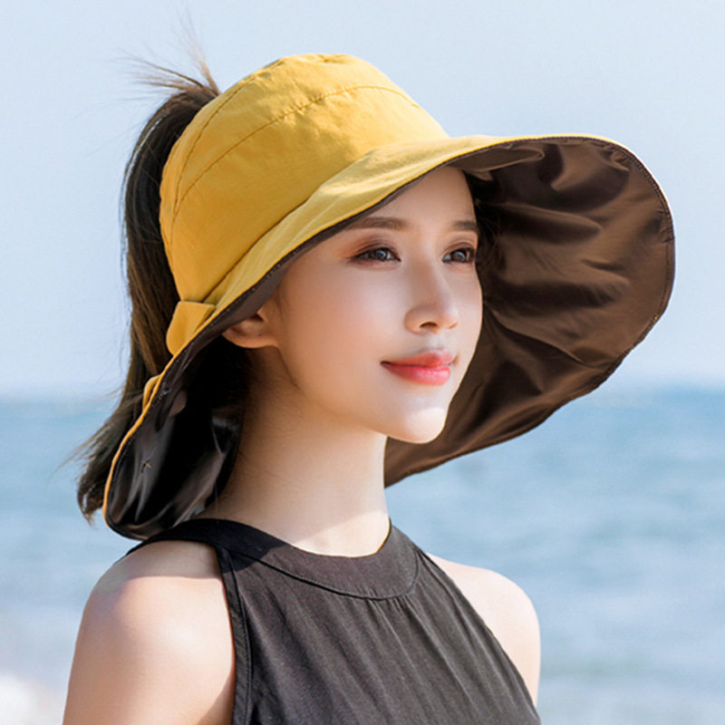 冬季户外太阳帽遮阳帽子女防紫外线女款大帽檐洋气冬季网红防晒帽