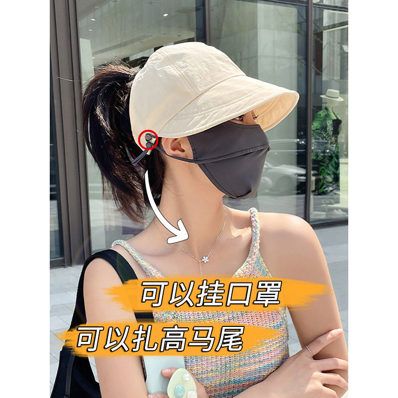 防晒帽子女2025新款鸭舌帽女冬季太阳帽防紫外线遮阳空顶帽透气