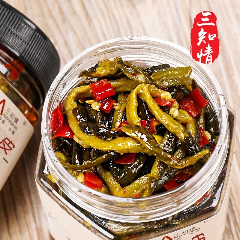 三知情脆爽黄瓜皮湖南特产农家腌制酱菜下饭菜泡菜即食开胃酱黄瓜