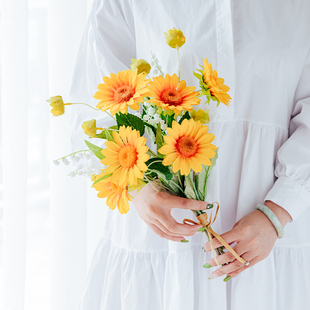 RoomTour向日葵郁金香拍照仿生花束手捧花插花摆件假花仿真花摆设