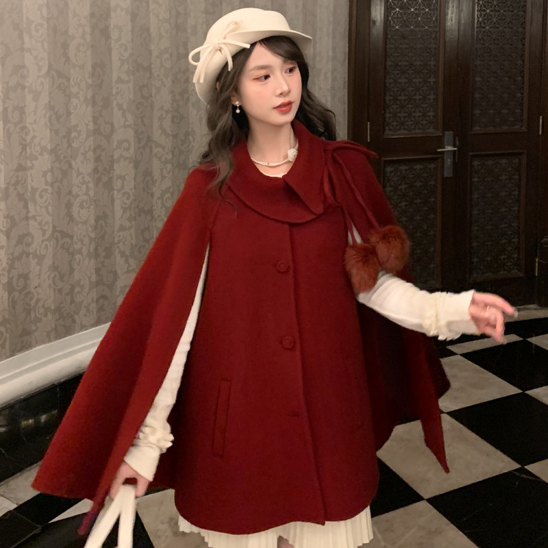 森女部落千金风羊绒大衣100%绵羊毛双面呢毛呢外套女宽松斗篷冬季,女装/女士精品,毛呢外套,淘宝优惠券,粉丝福利购,淘宝优惠卷