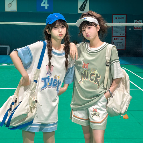 森女部落原创休闲运动少女两件套