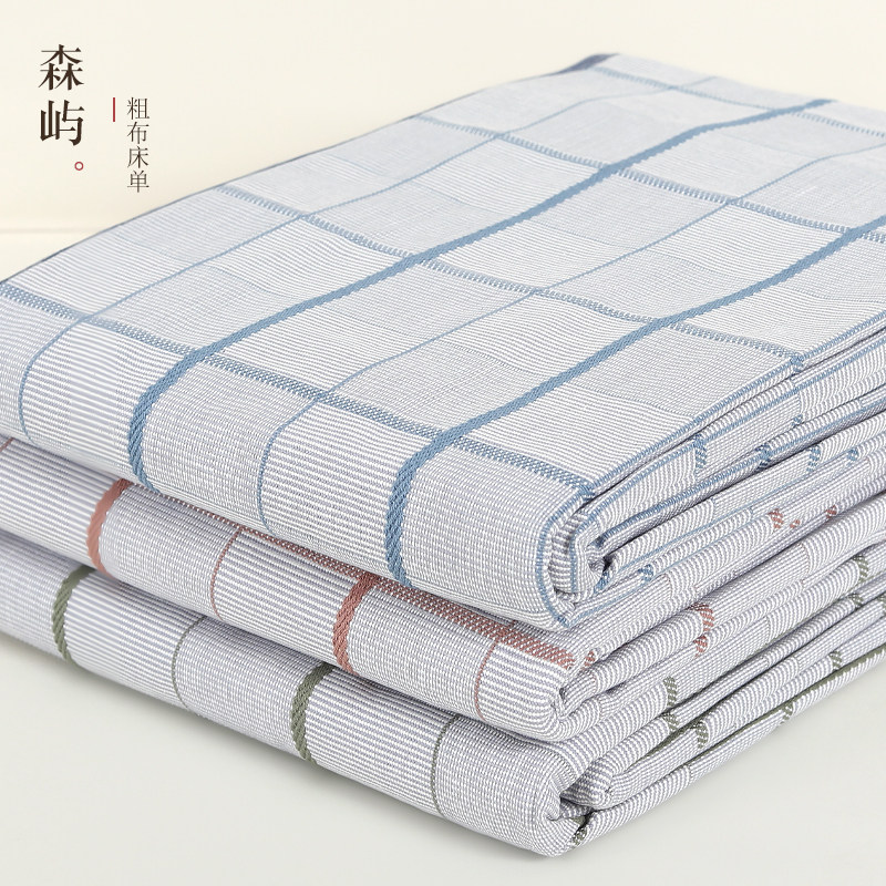 老粗布加厚床单三四件套单件