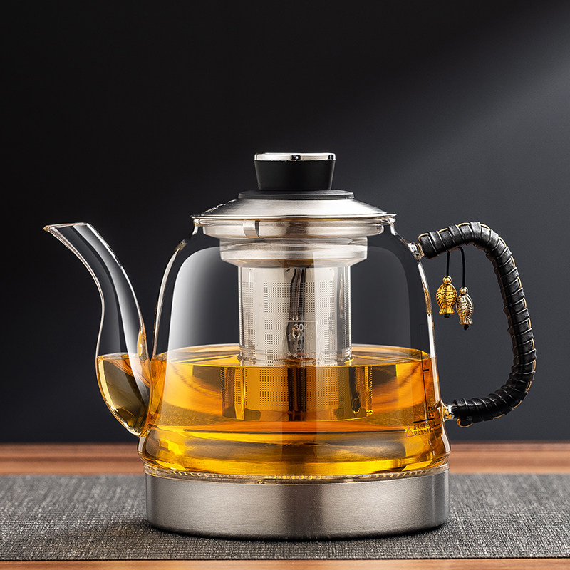 茶台茶吧机玻璃煮茶器蒸煮茶炉电热水壶三环消毒锅改煮茶壶单个
