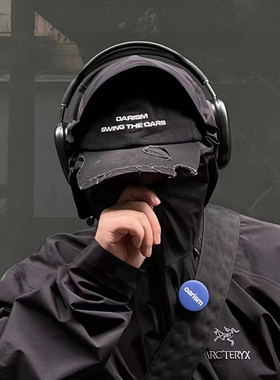 oarism 重水洗破坏鸭舌帽异形帽檐做旧男女街头可调节寇克船长