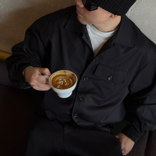 夹克宽松短款 羊毛中式 翻领通勤休闲纯色上衣外套春男 26SS oarism