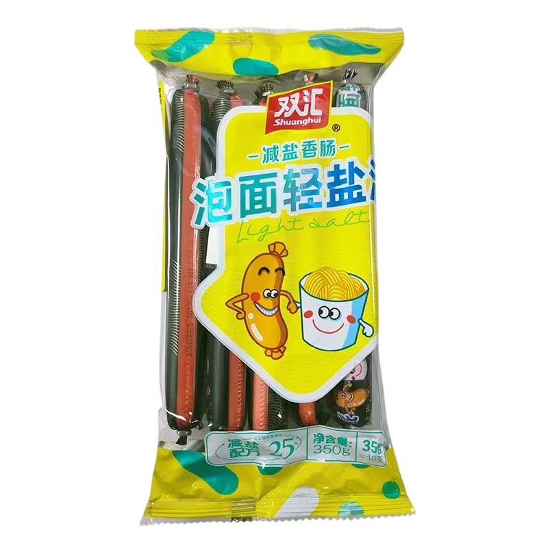 双汇袋装泡面轻盐派减盐香肠