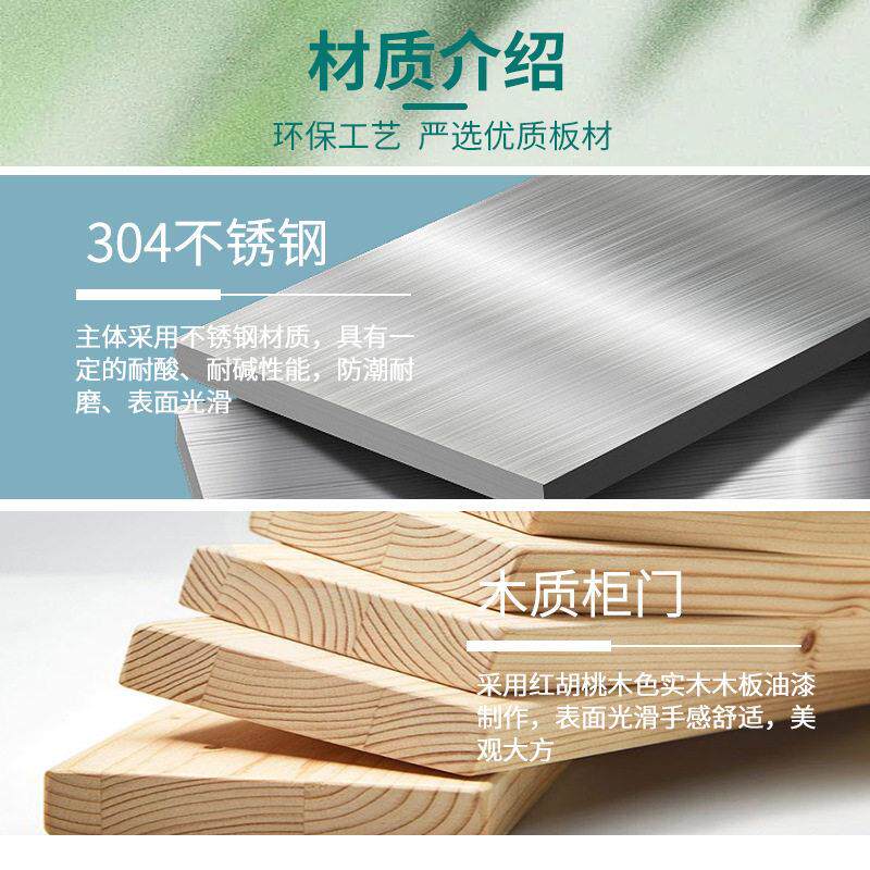 201不47锈钢式品柜中医院立仿木柜钢柜质制多斗柜