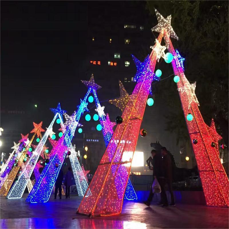 户外网红三角拱门造型灯大型灯光节灯展场景布置氛围灯 灯光秀
