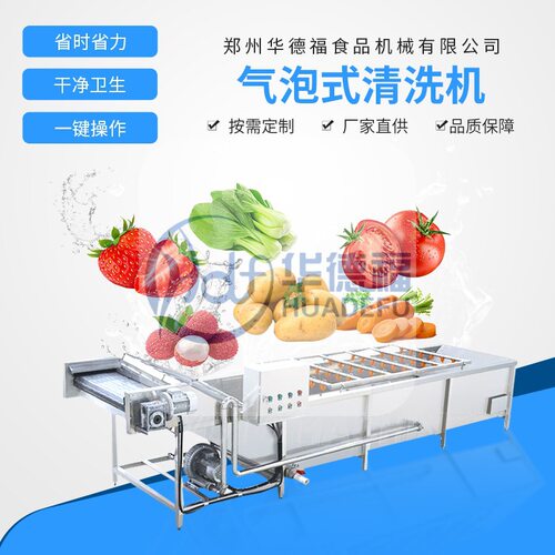 气泡清洗机瓜果蔬菜清洗机洗菜机高压喷淋去农残多功能气泡清洗线