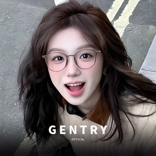 防蓝光眼镜框近视女款 冷茶色超轻素颜可配有度数镜片配眼睛框镜架