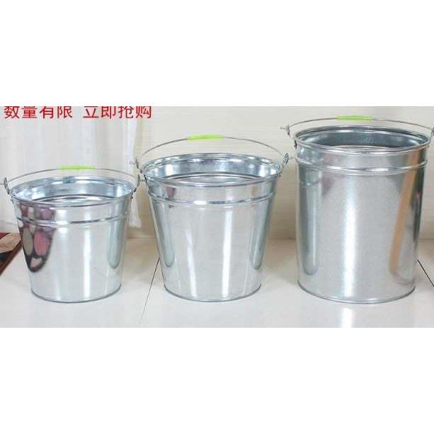 加厚大号铁桶铁皮桶铁皮水桶白铁桶垃圾铁皮桶 8/12/15L